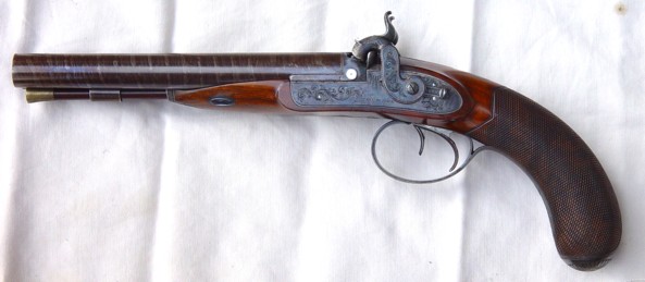 Side view of Purdey Howdah pistol