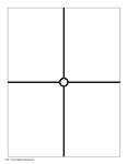 Sight-in target - simple cross and hollow dot.